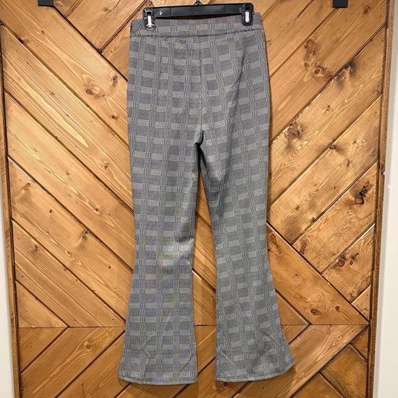Grey Plaid Flare Pants Small - Picture 4 of 4